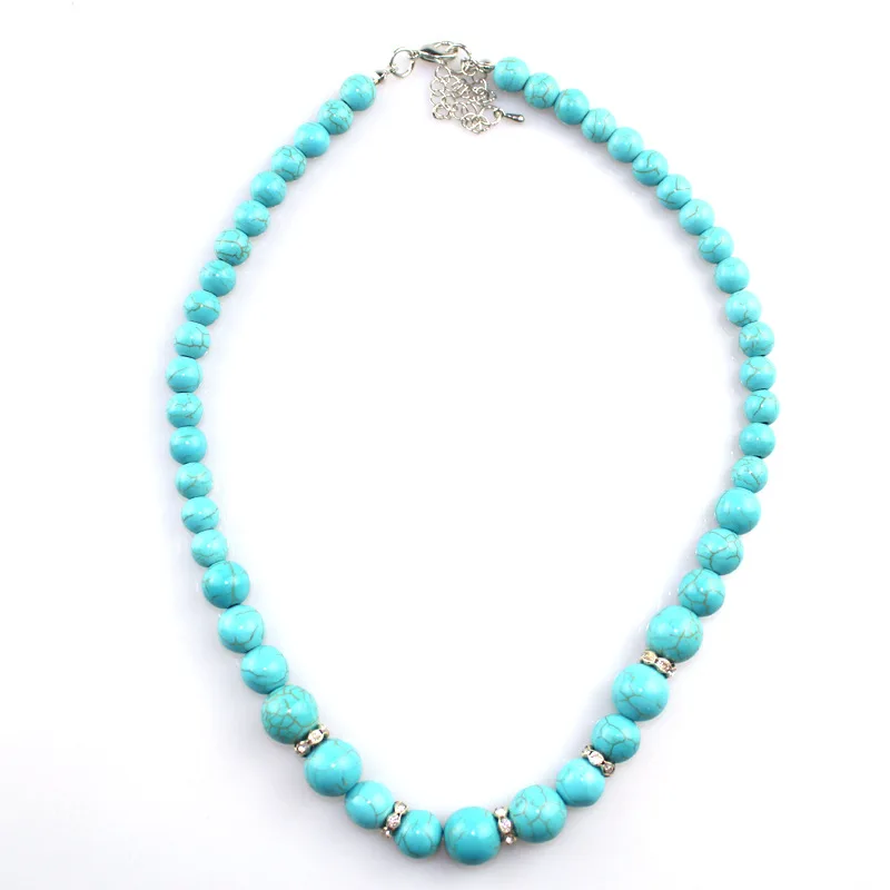 

Chrysocolla Long Version Natural Calcite Women's Necklace Fashion Lady Girls Jewelry