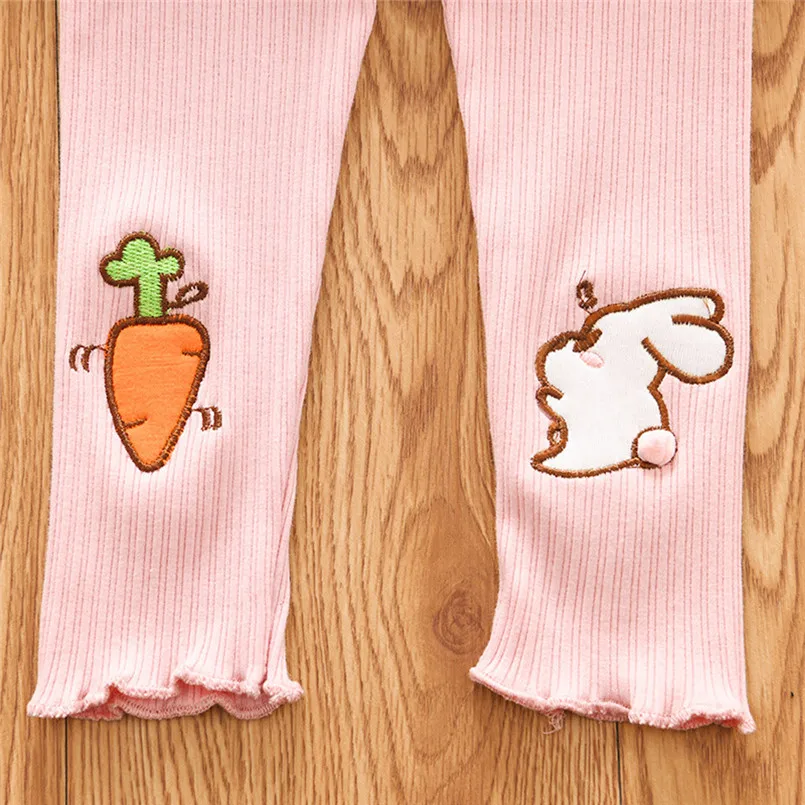 2019 new Newborn Baby Girl Stripe Skinny Rabbit Pants Cartoon Knit Stretchy Warm Leggings  (12)