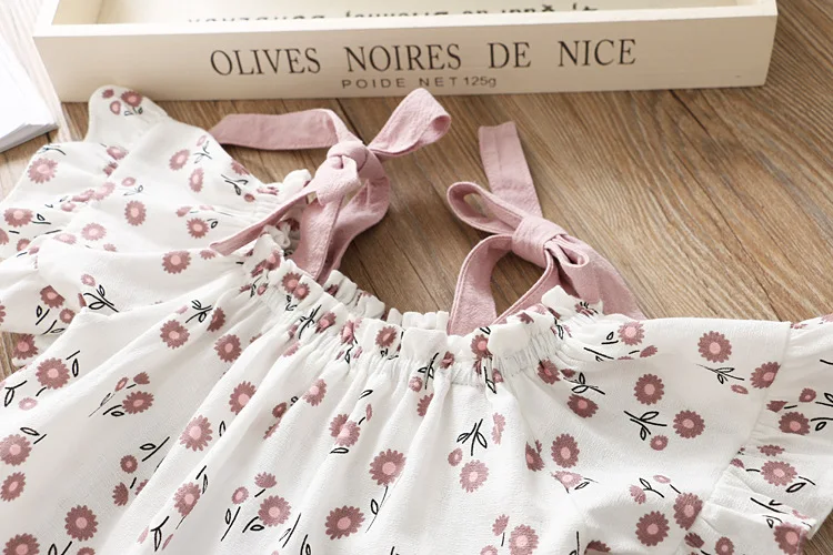 Casual Girls Clothing Sets Summer Kids Clothing Sets Sleeveless Floral T-shirt Shorts Pants 2Pcs Suit Bow Children Girl Suit cute clothing sets	