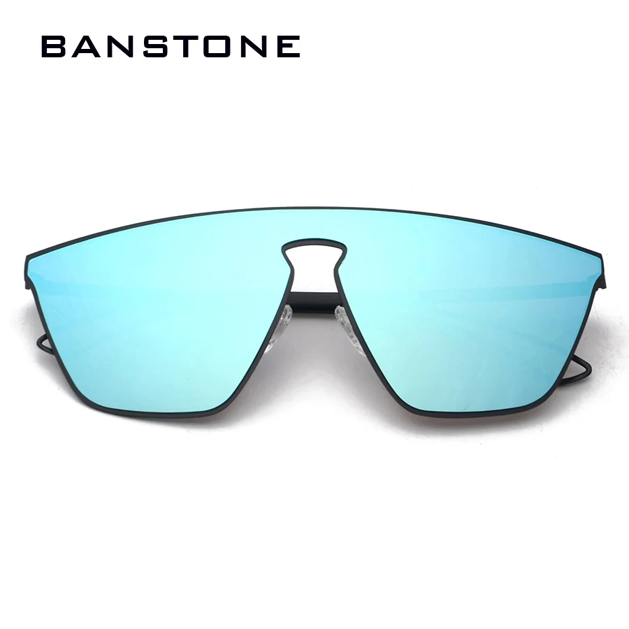 BANSTONE Men Women Fashion One Piece Lens Goggles Metal Frame Mirror