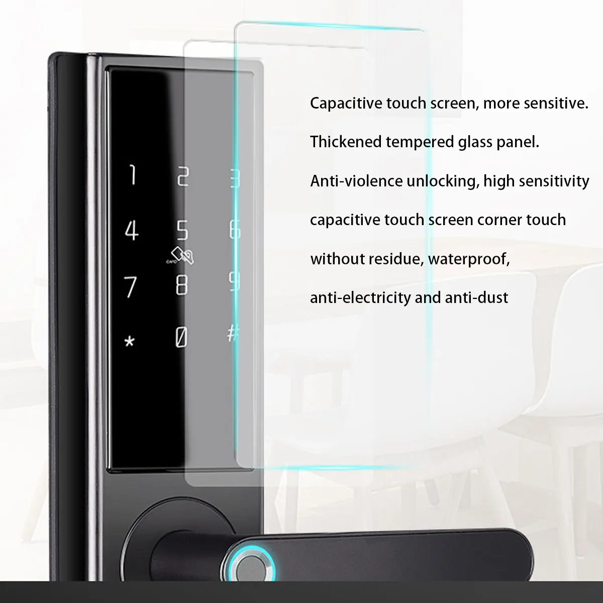 Интеллектуальный электронный дверной замок умный Wifi биометрический дверной замок проверка с bluetooth паролем приложение ключ разблокировка 5