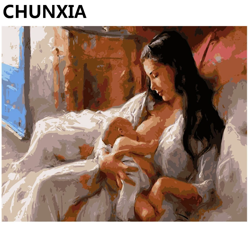 

CHUNXIA Painting By Numbers DIY Framed Oil Paint Pictures Wall Art Home Decor Unique Gift E159