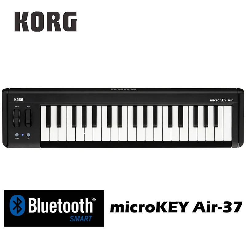 Korg MicroKEY воздуха 25/MicroKEY воздуха 37-клавиша Bluetooth и USB MIDI контроллер беспроводное подключение к iPad, iPhone, Mac или Windows - Цвет: MicroKEY air-37