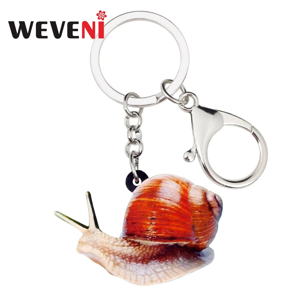 Weveni オリジナルアクリルアニメカタツムリキーチェーンキーホルダーバッグ女性女の子ティーン動物ホルダーチャーム卸売 Key Chains Aliexpress