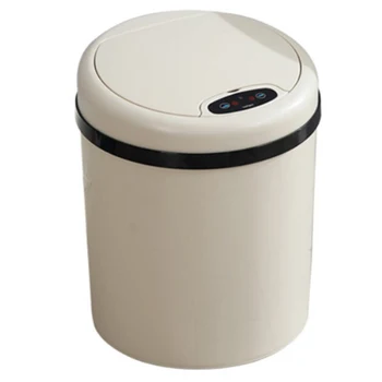 

9L Induction Round Automatic Sensor Garbage Bag Holder Pp Car Bin Dump Compost Bin Mini Trashcan Eco-Friendly Home Household C