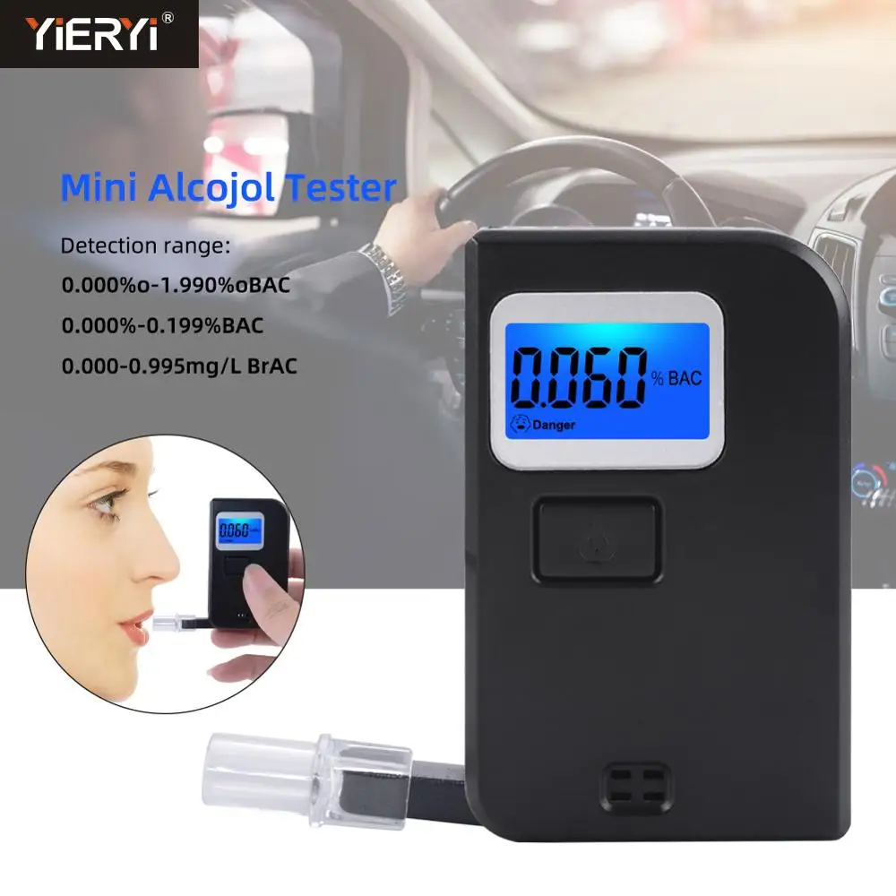 Yieryi EEK300 мини-Алкотестер дующий спирт тест er портативный цифровой дыхательный Высокоточный пьянный инструмент для вождения