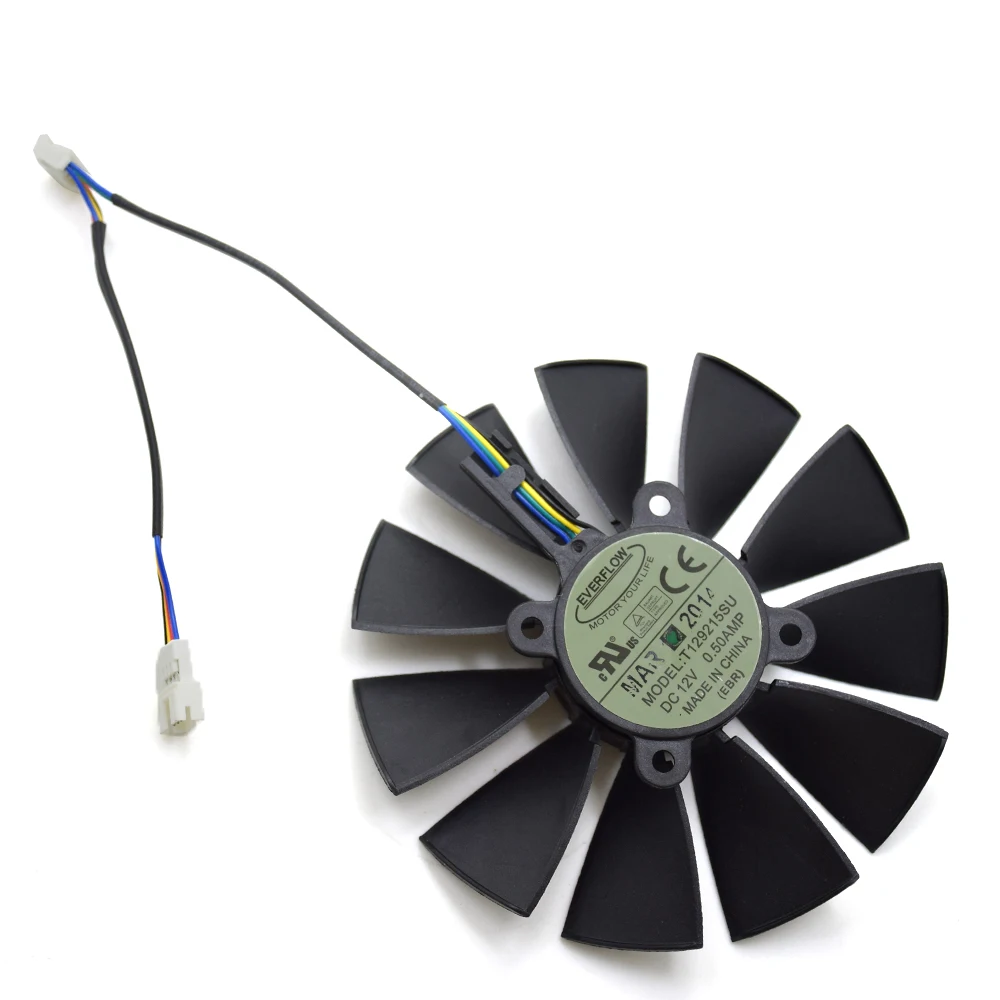 Графический вентилятор Everflow T129215SU 95 мм 4PIN 5PIN 12 В 0 5 А замена для ASUS GTX780/780TI