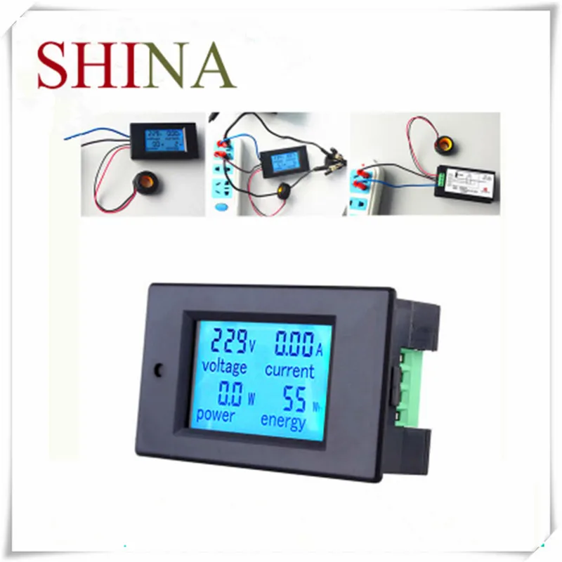 

SHINA Multifunction Voltmeter Meter Energy Power Monitor AC 80-260 / 100A Volt-ampere Power Power Meter Voltmeter AmmeterCurr