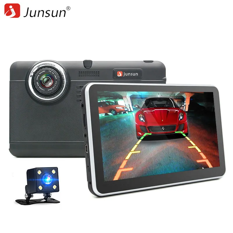 Junsun 7inch Car DVR camera Android GPS Navigation WIFI Bluetooth car video Recorder Registrar Full HD 1080p Automotive dash cam