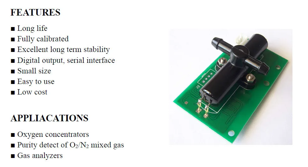 Кислородный датчик для кислородного концентратора, тест-монитор, чистота кислорода, части генератора o2