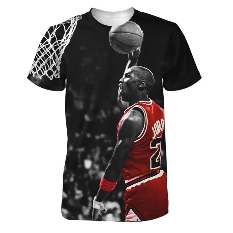 

REAL American US SIZE michael jordan 3D Sublimation Print T-Shirt plus size 3xl 4XL 5XL 6XL