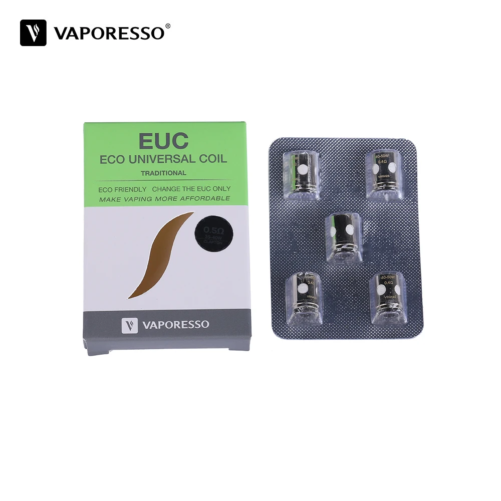 5 шт./10 шт. Vaporesso традиционная катушка euc Clapton 0.5ohm 0.4ohm для Estoc/Target Pro/ORC/Gemini комплект огромный электронный vape