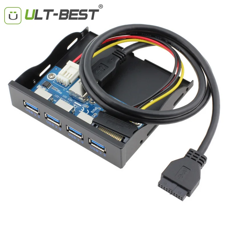 60 سنتيمتر usb 3.0 لوحة الجبهة القوس اللوحة 20pin إلى المزدوج ميناء usb 3.0 hub محول الكابل ل 2.5 \