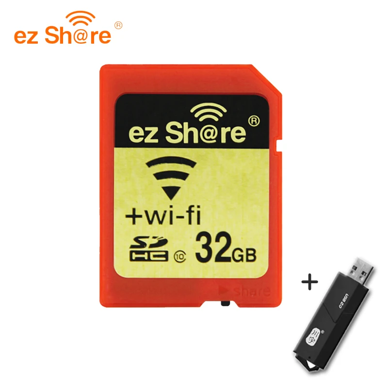 Купить EZ share wireles SD wifi Share карта памяти sd карта 32 ГБ класс 10 SDHC флеш карта 32 ГБ Бесплатная микро sd sd кардридер доставка