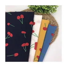 Полиэстер высокое качество Вишневый принт шифон с рисунком DIY шитье стеганое шифоновое платье рубашка ткань для пэчворка материал