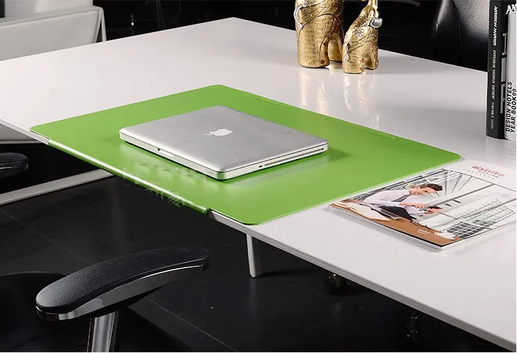Green PVC mouse pad with non slip edge and large size 700*400*3mm for