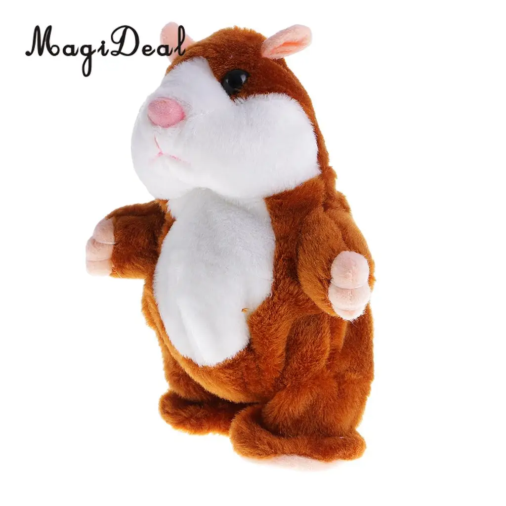 MagiDeal Cute Talking Walking Singing Hamster Mouse Pet Plush Toy Sound Mimic Recorder for Children Baby Kids Toy Gift