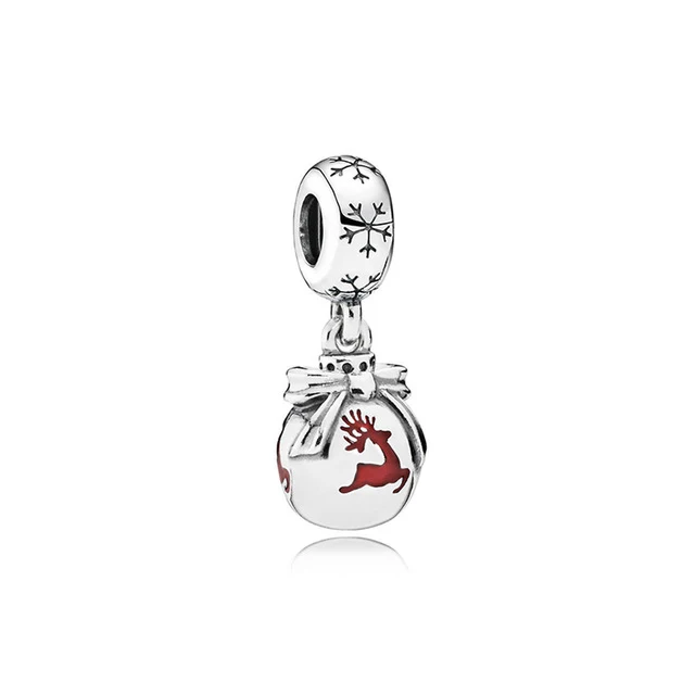 

SIENTO 100% 925 Sterling Silver 1:1 791768EN07 Christmas Prancing Reindeer Pendant Charm Original Fashion Jewelry Free Shipping