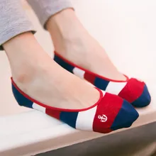 10 пар/лот серии морской якорь вышивка Носки в полоску свяжитесь с личности Носки коттоновые носки с открытым носком