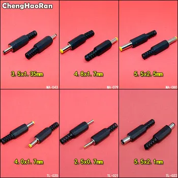 

ChengHaoRan 10Pcs 5.5x2.1mm/5.5x2.5mm Male DC Power Connector Jack Plug Adapter 2.5*0.7mm/4.0*1.7mm/4.8x1.7mm/3.5x3.15mm Laptop