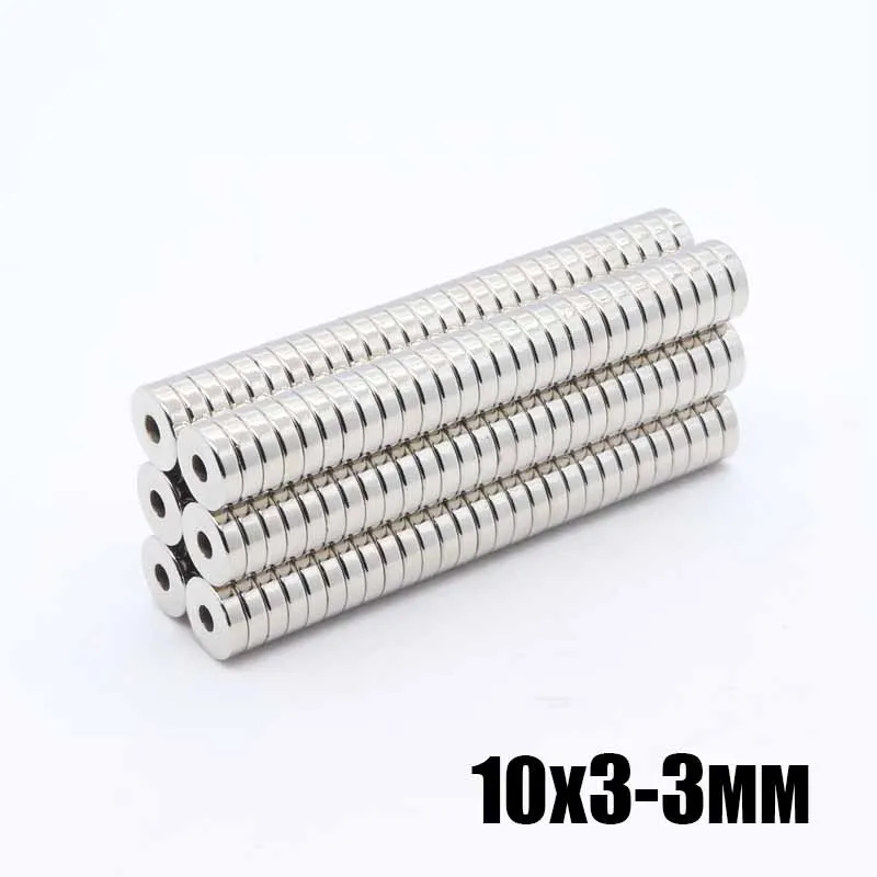 200pcs10x3-3 мм, неодимовый магнит 10x3-3мм редкоземельный маленький сильный Круглый постоянный холодильник Электромагнит magnemagneникель магнети