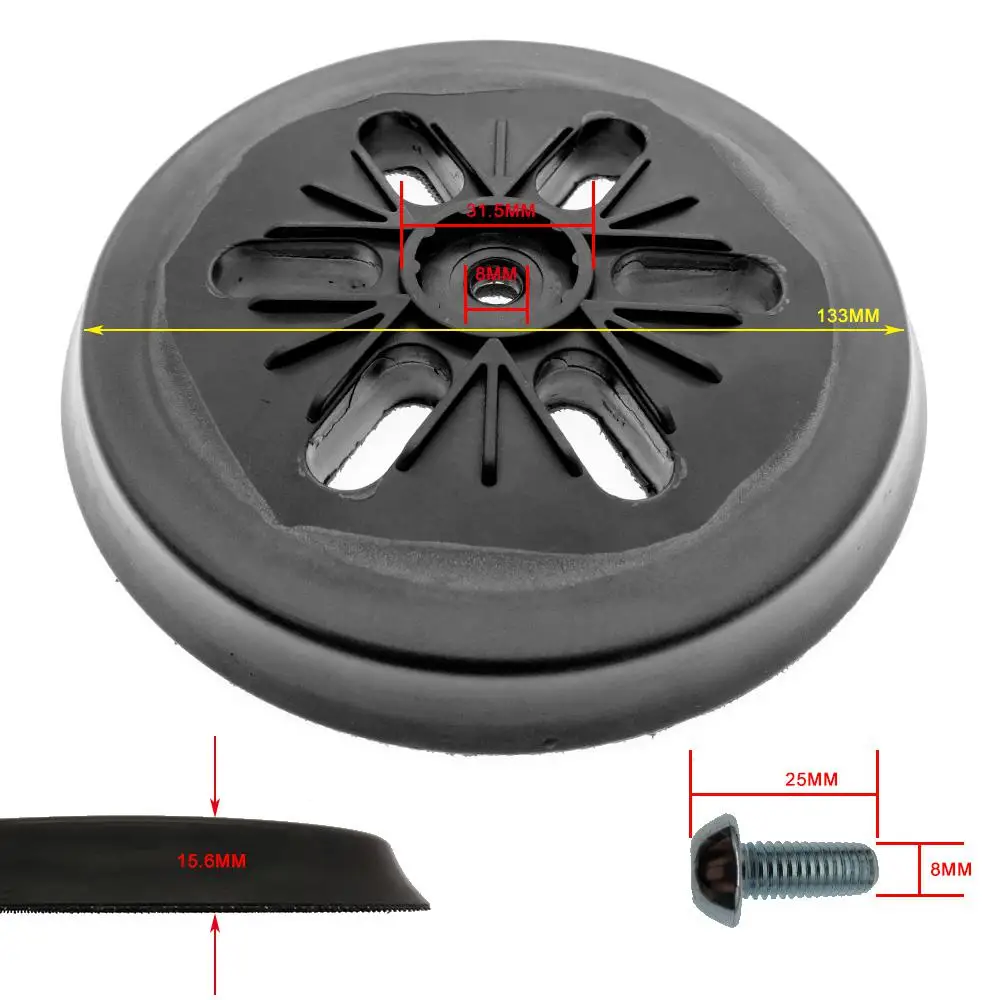 6 Inch 6 Hole Hook & Loop Sanding Pad Backing Plate for for BOSCH Sander GEX 150 GEX 150 AC GEX 150 Turbo Grinding Machine