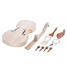 Ammoon – Kit de violon acoustique 4/4 en bois massif naturel, avec manche en érable, dessus en épicéa EQ, cordier en ébène, bricolage