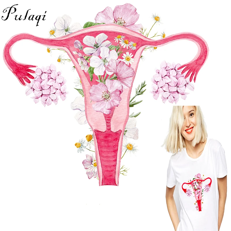 

Pulaqi Flowers Iron on Heat Transfer for Clothing DIY Heat Transfer Vinyl Patches Sticker Applique Stripe On Clothes Washable
