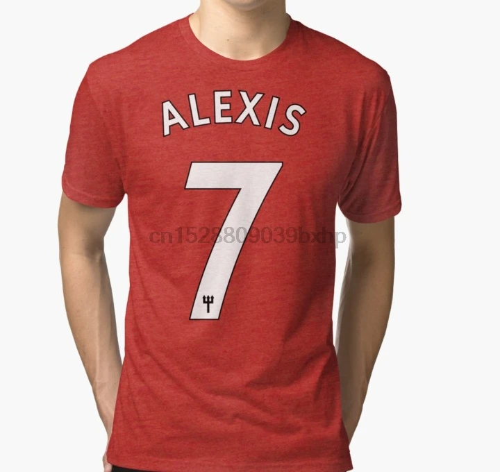 Alexis Sanchez Manchester Utd No.7 Printed Adult T-Shirt Unisex S-XL Unofficial