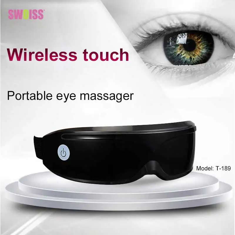 SWOISS Вибрационный массажер для глаз Интеллектуальный Электрический магнитный терапия горячий компресс давление воздуха сна массажер для глаз устройство