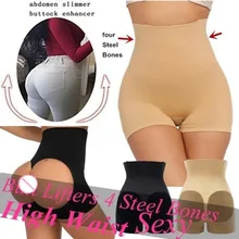 Для женщин пикантные теплые тела формирователь, утягивающий живот Hi-обхват талии бесшовный контроль Трусики подъемник Короткие трусы