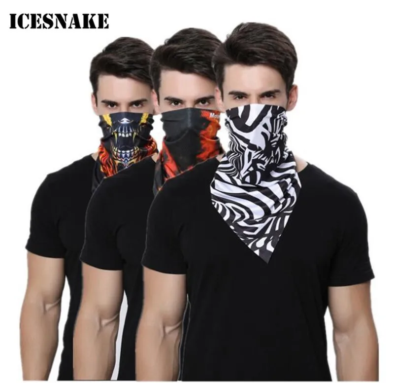 

ICESNAKE Motorcycle Face Mask Bicycle Bike Cycling Scarf Moto Face Mask Camping Hiking Dustproof Neckerchief Scarves Headband