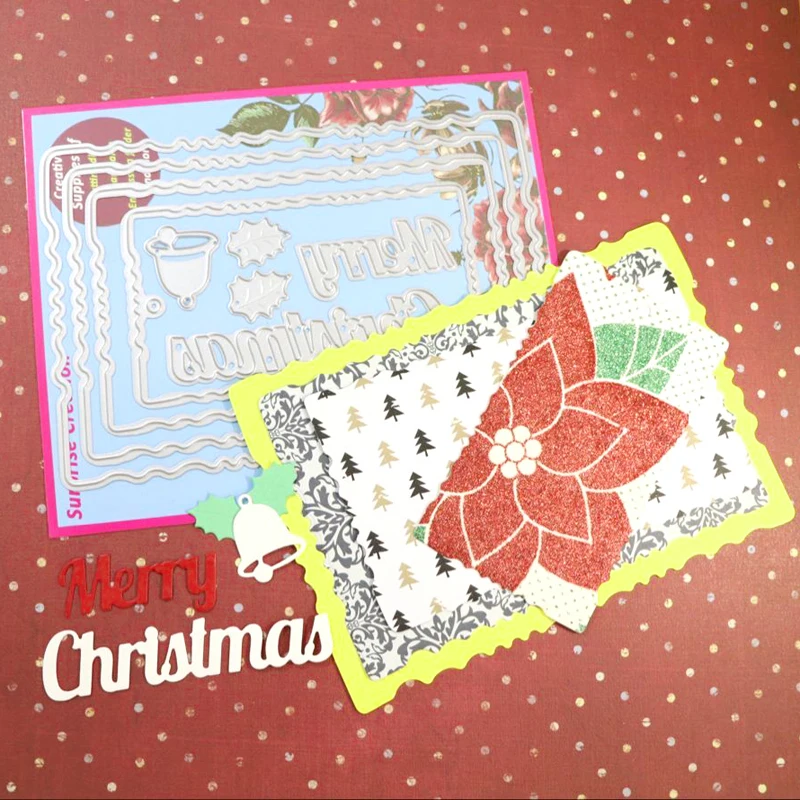 Удивительное создание Вырубные штампы винтажная рамка веселый рождественский альбом металлический трафарет для поделок