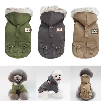 

New Arrival Pet Dog Clothes Cotton Military Coat Air Force Suit Pet Dog Winter Clothes Dog Coats Jackets For Small Dogs Clothing