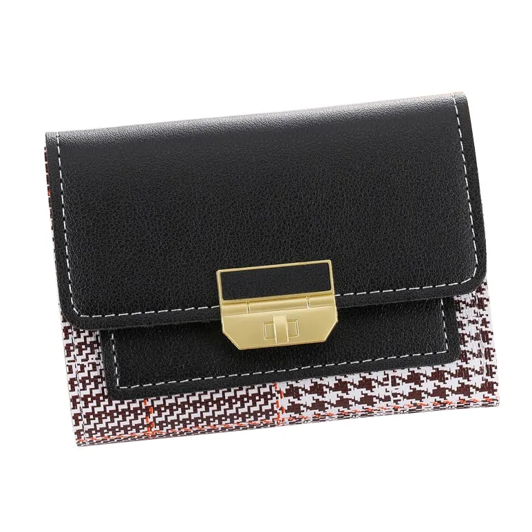 

Women Wallets Elegant Lady Short Moneybags Girls Purses Brand Clutch Mini Bag PU Leather Card Holder Clips Wallet Notecase Bags