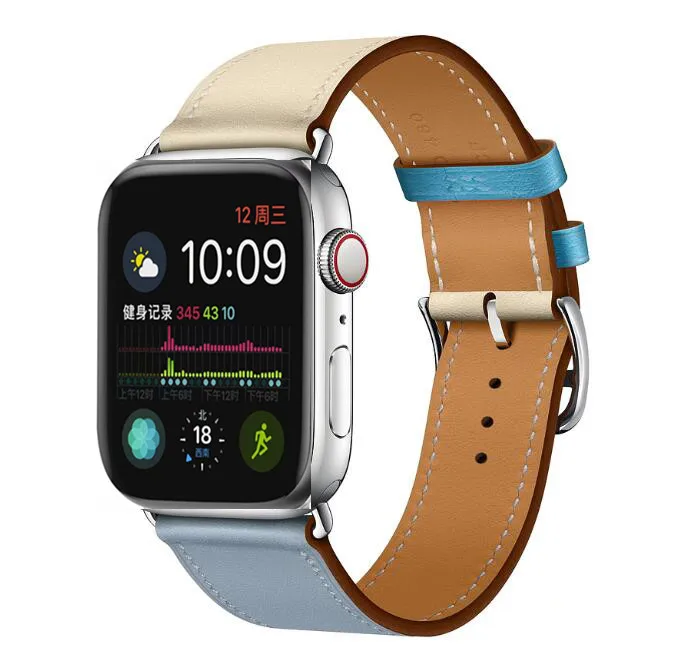 

New Arrival Genuine Leather Loop for Apple Watch Band 42mm 38mm 40mm 44mm Single Tour Strap for iWatch Series 4 3 2 1