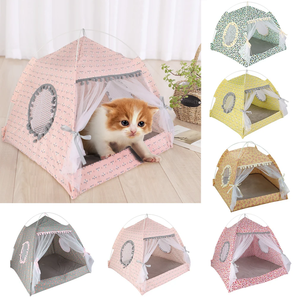 

Pet Portable Folding Tent Breathable Indoor Tent For Cat Dog