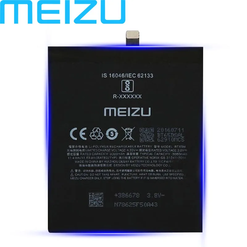 Meizu,, 3060 мА/ч, BT65M, батарея для Meizu MX6, мобильный телефон, новейшее производство, высокое качество, батарея с номером отслеживания