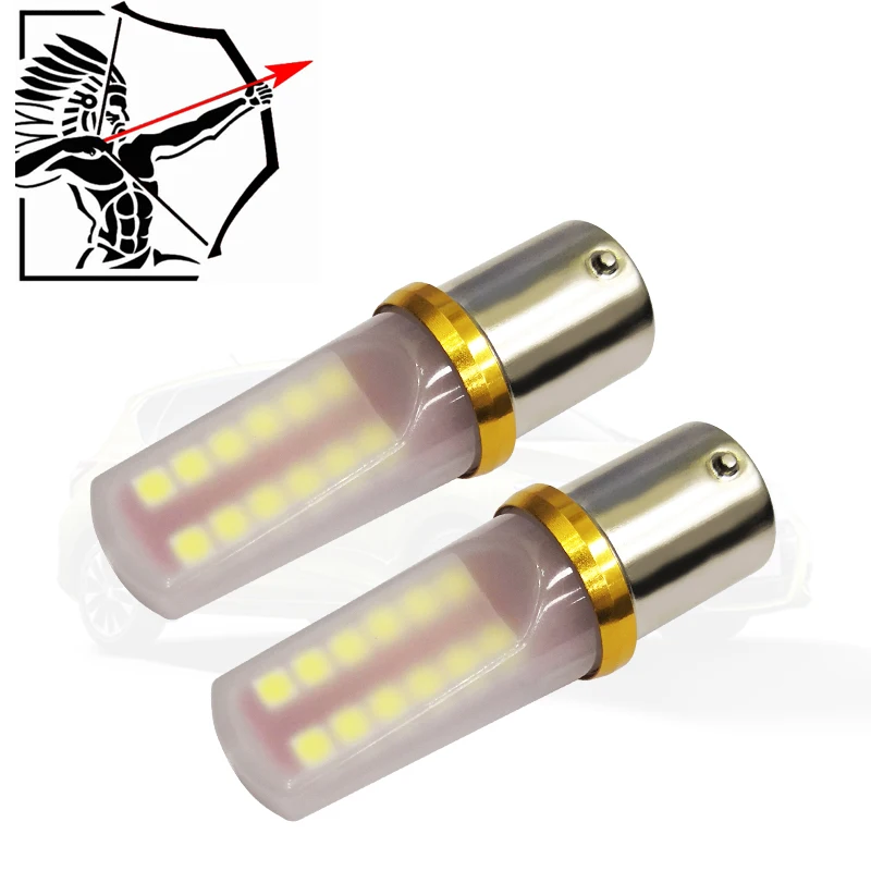 

2pcs* Signal Lamp 1156 P21W BA15S PY21W BAU15S Led Turn Signal Light T20 7440 W21W 24SMD 2835 LED Auto Rear CANBUS No Error Bulb