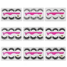 3 пары норки ресницы с 1 пинцет/коробка жестокости ручной работы многоразовые ресницы Популярные Накладные ресницы для наращивания инструменты
