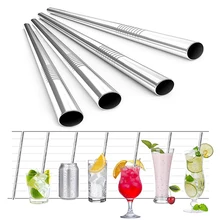 1/3 шт, Сверхширокая соломинка, многоразовая соломинка из нержавеющей стали, металлическая соломинка для смузи, тапиока, жемчуг, молочный чай, сок, барный инструмент