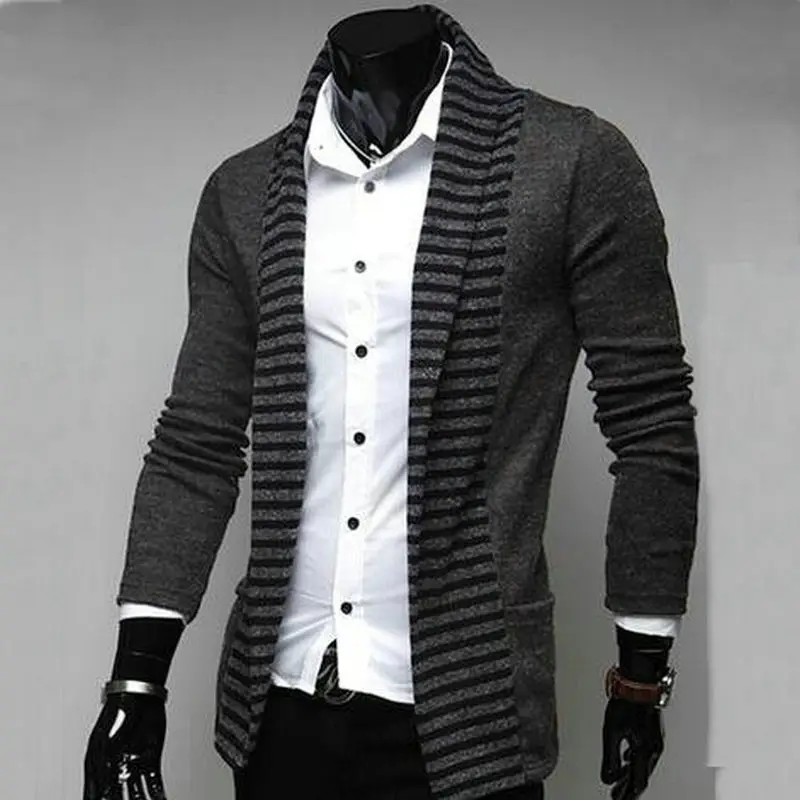 Men's Long Sleeve Knitted Sweater Cardigan Casual Slim Fit Men's Long Sleeve Knitted Sweater Cardigan Casual Slim Fit
