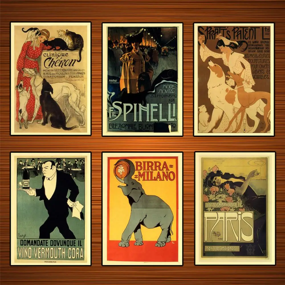 Vintage Advertising Poster F.lli Spinelli fashion store, Napoli Classic