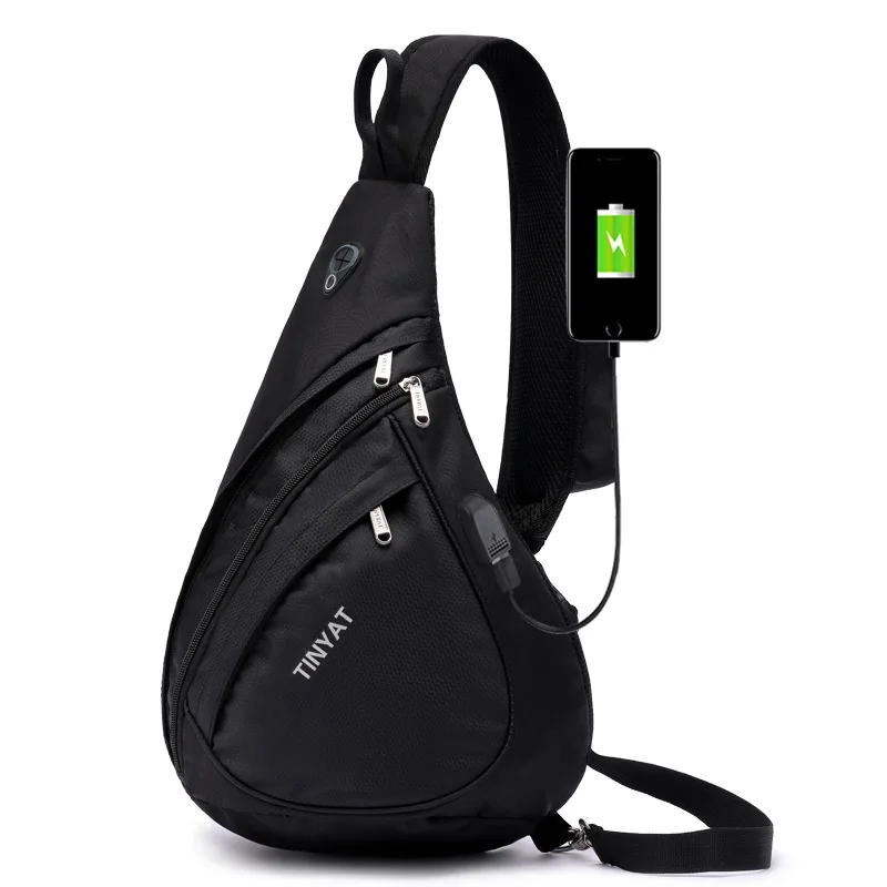 TINYAT-Marque-Hommes-USB-Devrait-Sling-Sac-tanche-Toile-Poitrine-Sac-Pack-Voyage-Scolaire-Sac-Main