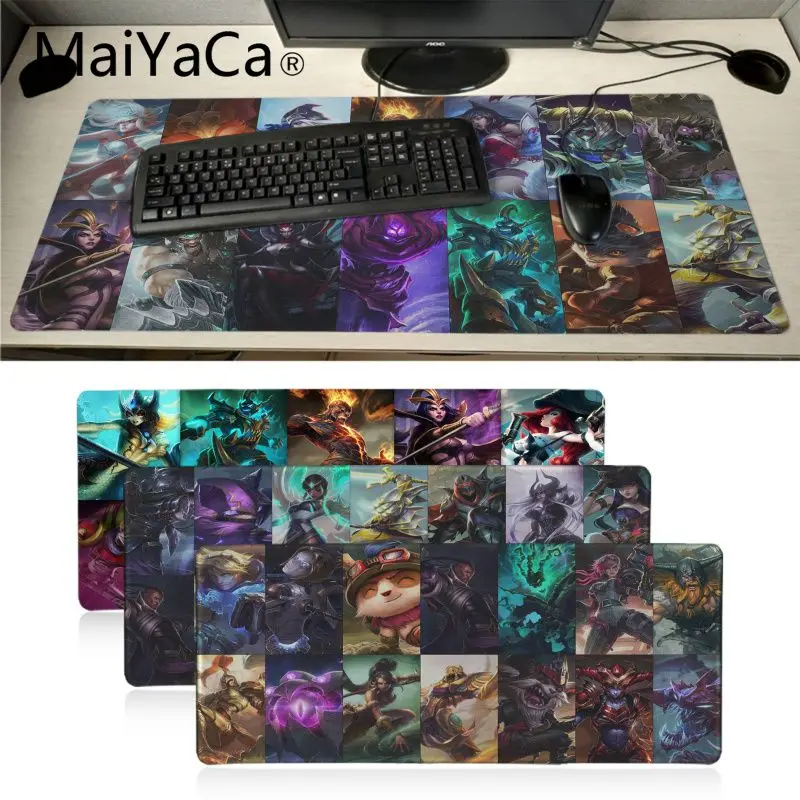 

Maiyaca League of legend Heroes LOL DIY Design Pattern Game mousepad Laptop Computer gaming Mat Large mouse pad gamer pad mouse