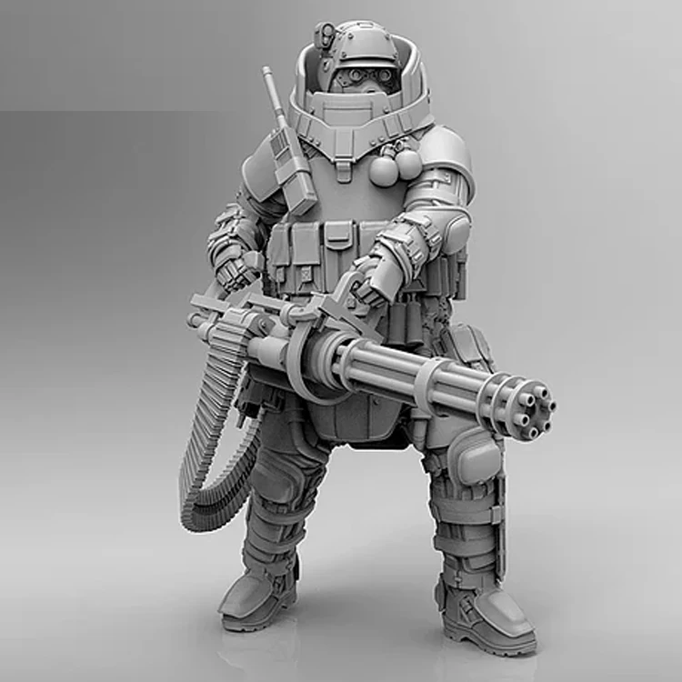 1/24 Resin Figure Model Kit Terminator Robot Gunner Soldat unpainted unassembled 