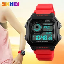 SKMEI Для мужчин спортивные часы открытый цифровые часы калорий мира Для мужчин часы модные часы ведущих брендов Relogio masculino Саат 1373