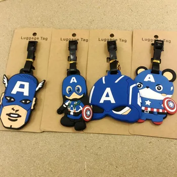 

Koffer Luggage Tag Travel Accessories The Avengers Alliance American Captain Iron Man Cartoon Baggage Boarding Portable Label