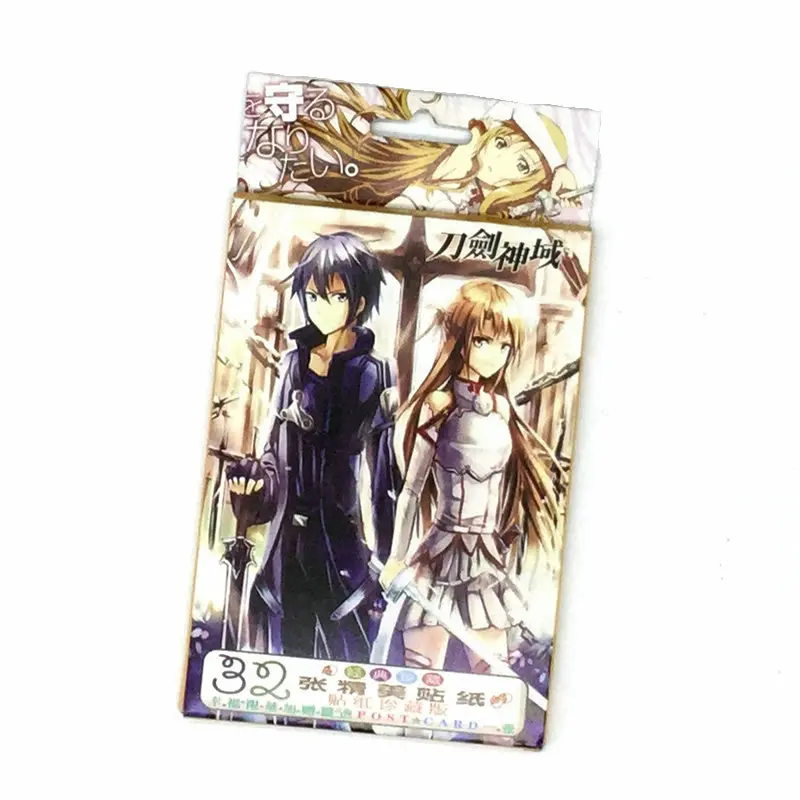 

32pcs/Box Anime Sword Art Online SAO Sticker Paper Phone Laptop Stickers Classic Toys Skateboard Doodle Sticker