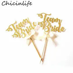 Chicinlife 5 шт. Gold Team невесты/надпись «Bride Tribe» кекс топперы девичник курица вечерние свадебные душ Свадебные украшения заготовки